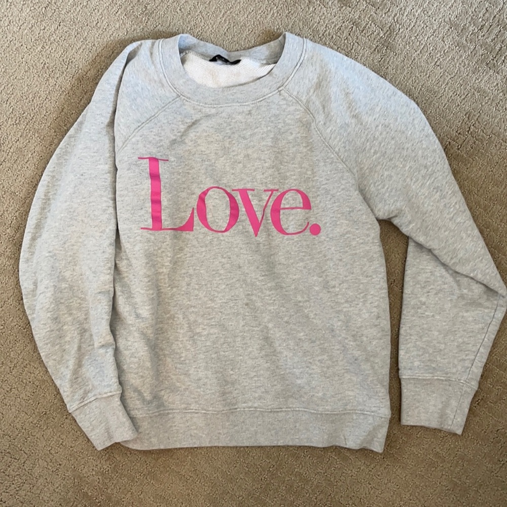 Gray J. Crew sweatshirt.